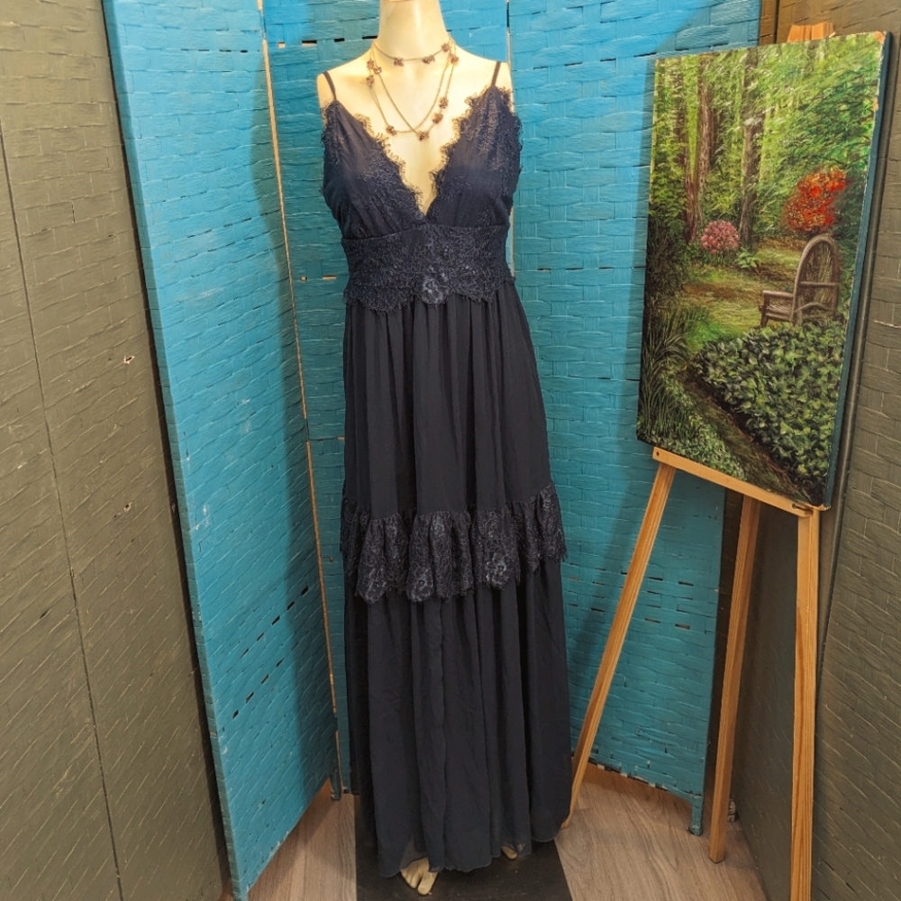 Lovely Lace & Shear Gauze Lulu's Maxi